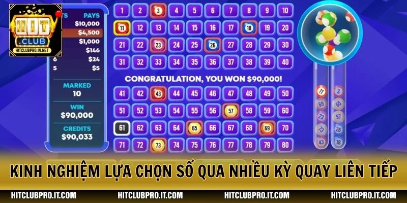 Keno HitClub: Luật Chơi, Cách Chọn Số Và Quản Lý Vốn 4 Kinh nghiệm lựa chọn số qua nhiều kỳ quay liên tiếp